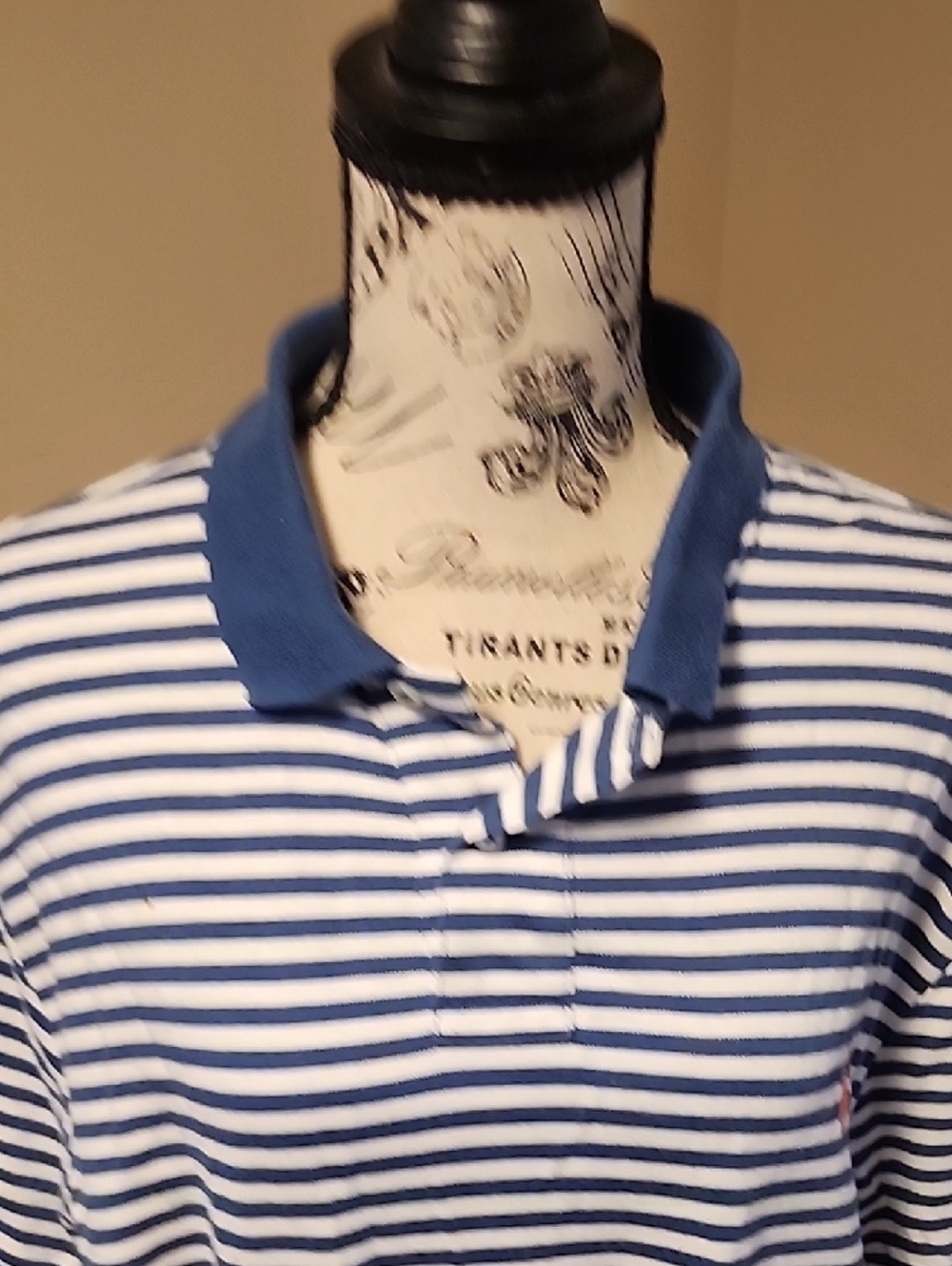 Ralph Lauren Blue & White Striped Polo - Picture 3 of 7